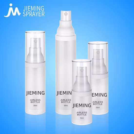 15ml 30ml 50ml Matte Finish Travel Set Round PP Cosmetic Pump Airless Bottle