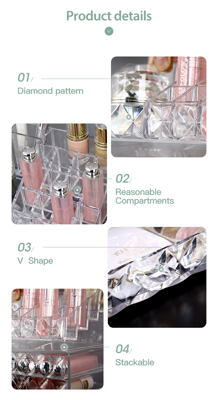 Dresser Plastic Cosmetic Facial Tools Mask Storage Bin Multidrawers Acrylic Transparent Makeup Drawers Storage Organizer Set