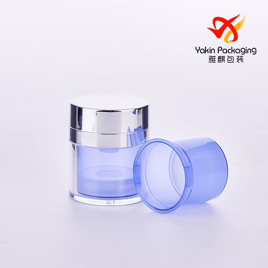 50g, 30g, 15g Garrafa redonda de recarga sem ar garrafa plástica acrílica cosmética